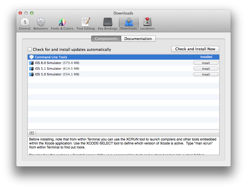 installing command line tools for xcode installing command line tools for xcode